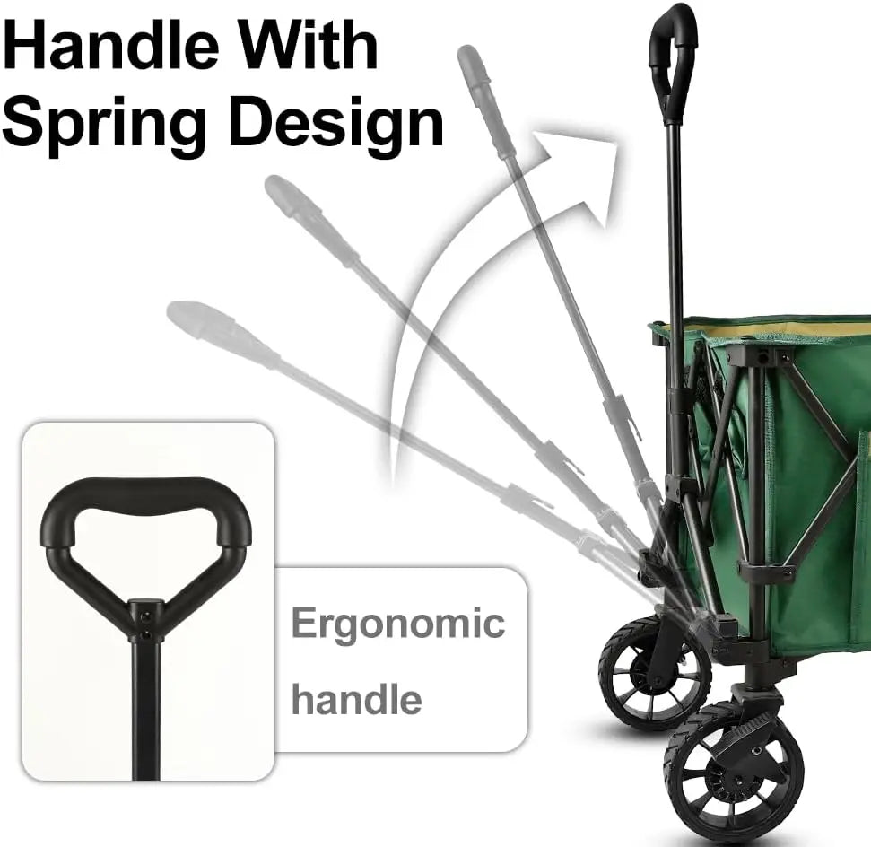 Foldable Utility Wagon 400Lbs Heavy Duty Outdoor Beach Park