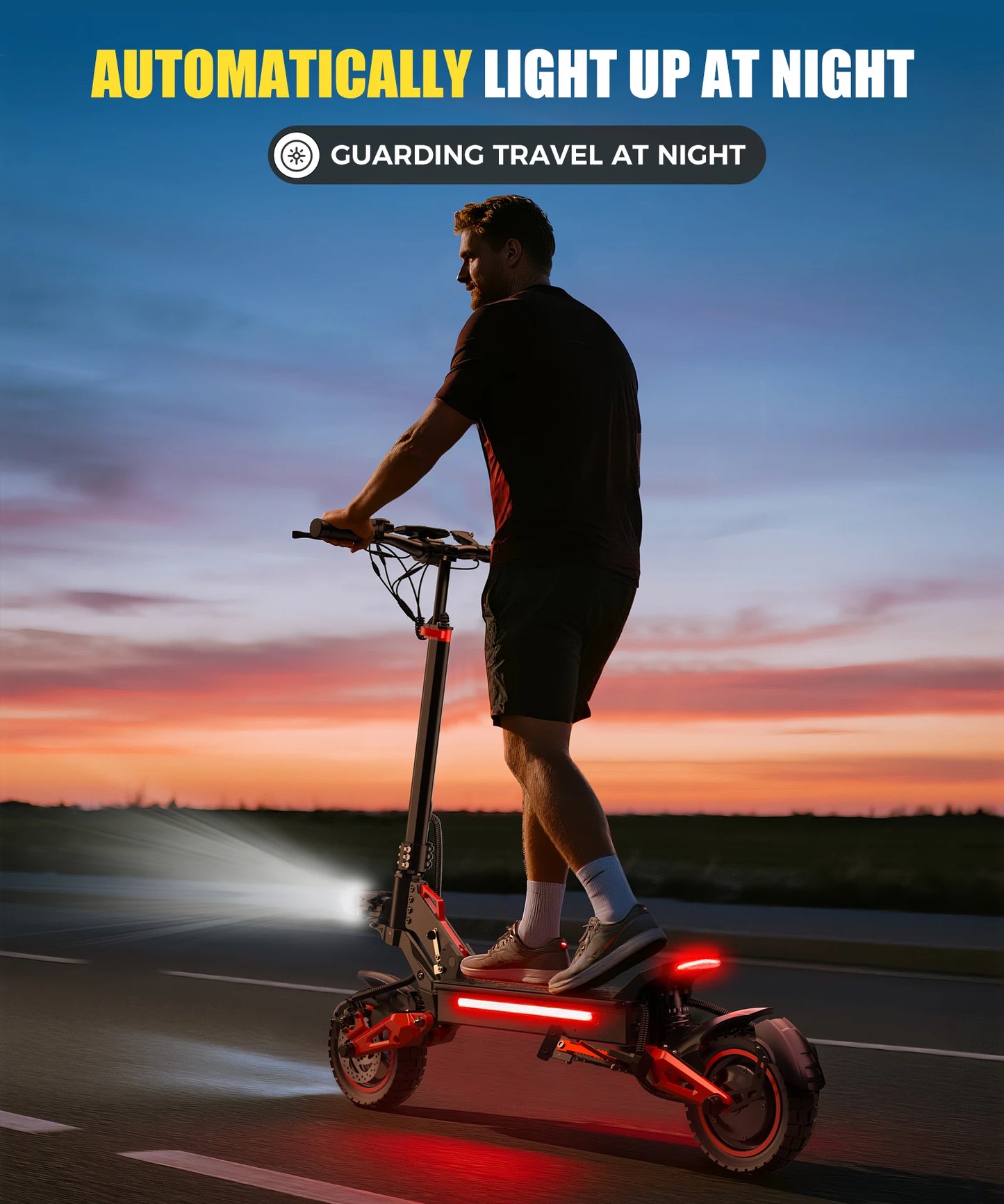 1600W Off Road Electric Scooter Foldable 28MPH 30 Mile Range