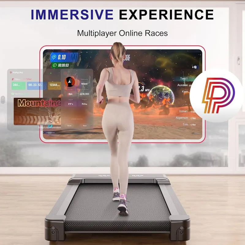 Walking Pad with Auto Incline 3 in 1 Portable Treadmill Remote Control LED Display Walking Jogging Machine 300 Lbs Capacity