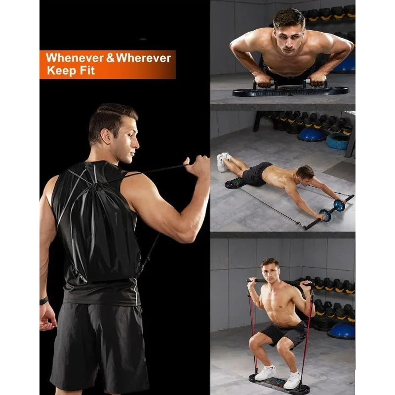 Portable Exercise Set 20 In 1 Push Up Board With Bands