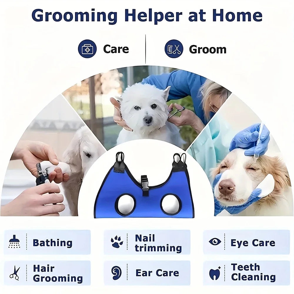 Pet Grooming Hammock Nail Clipper Restraint Bag For Cats