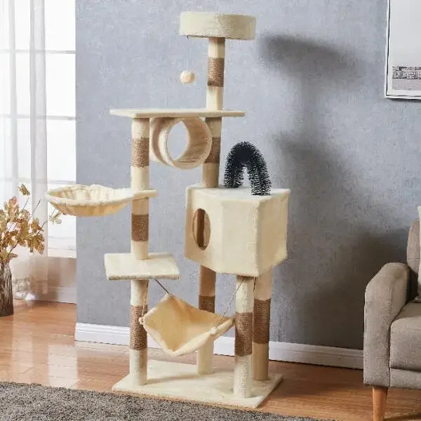 Large Cat Tree Tower With Hammocks And Scratch Pad Deluxe