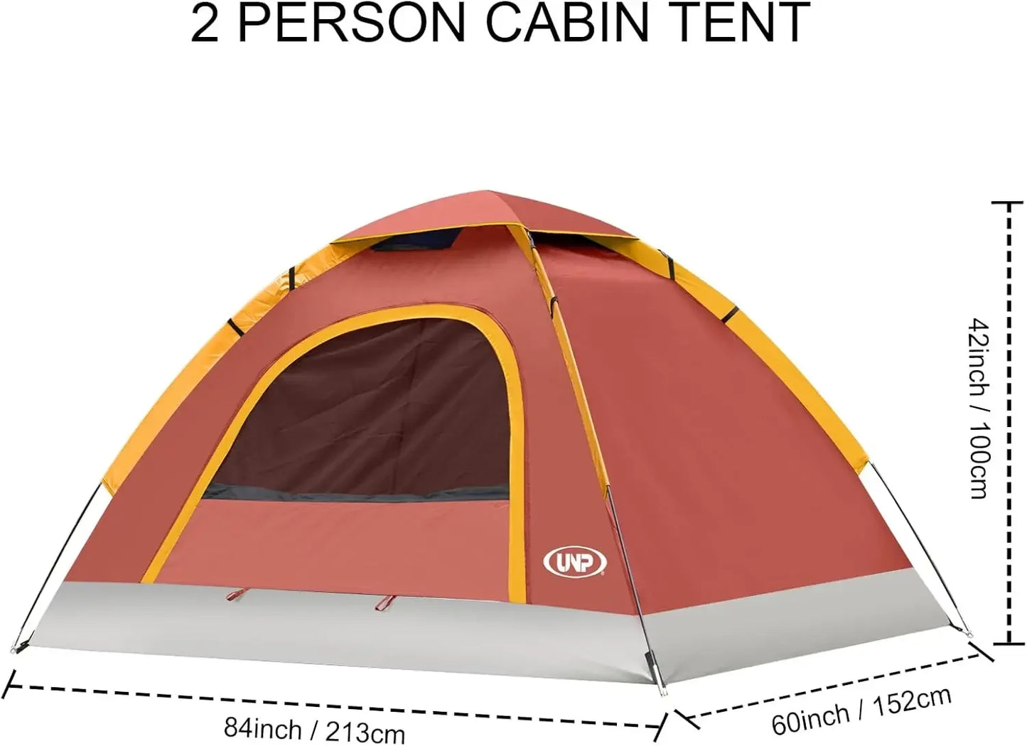 UNP Camping Dome Tent 2 To 6 Person Easy Setup Portable