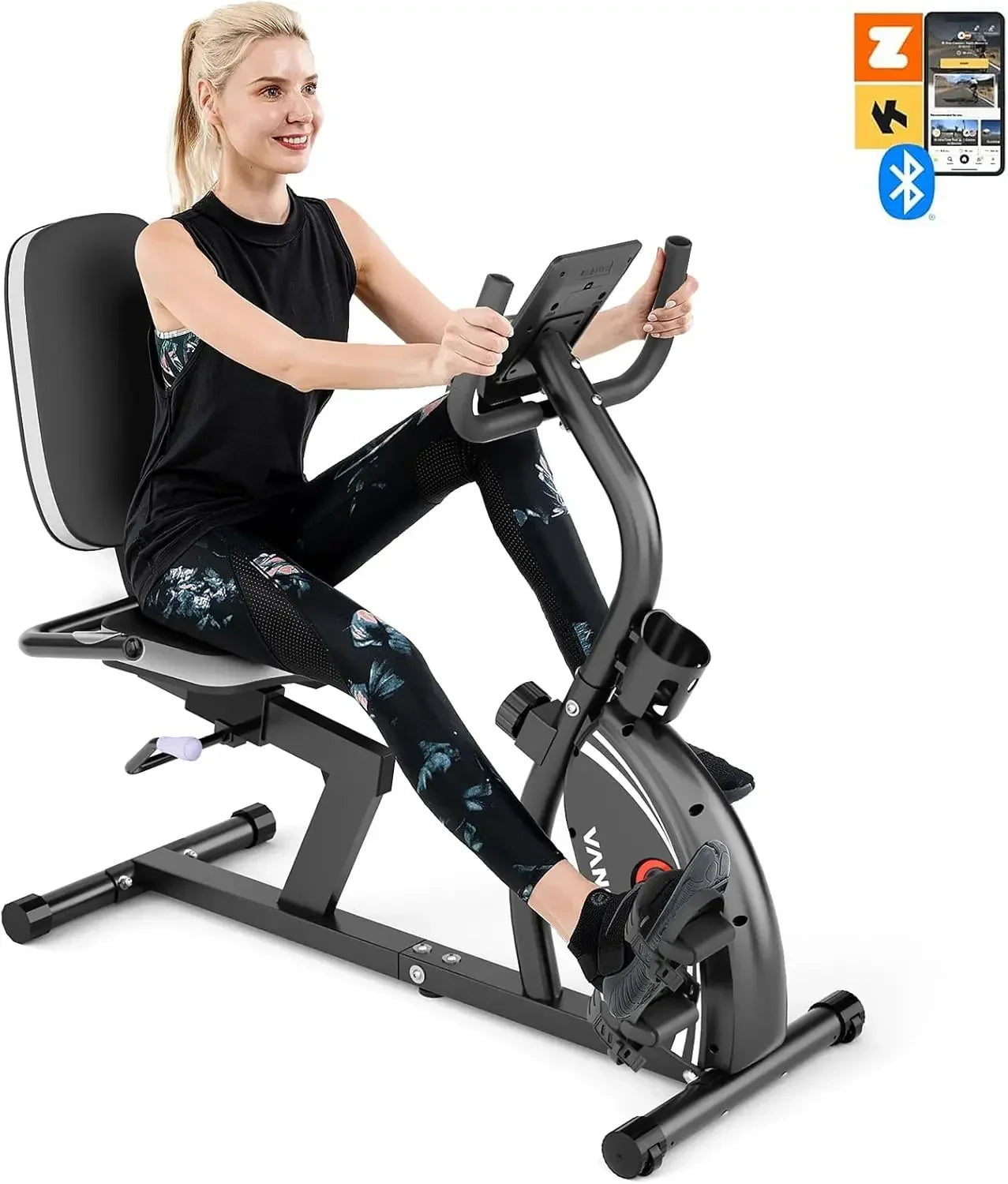 Recumbent Exercise Bike for Adults Seniors - Recumbent Bikes for Home with Magnetic Resistance Bluetooth and App Connectivity