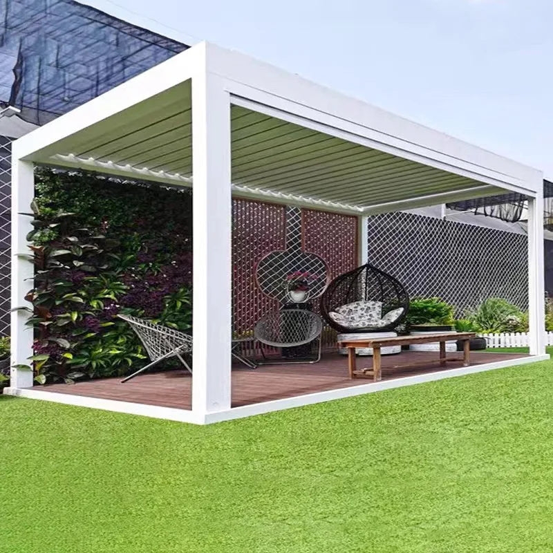 Electric Adjustable Louvered Aluminum Pergola Gazebo Pavilion