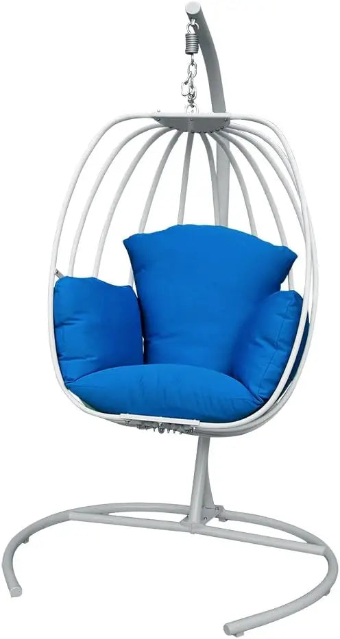 Outdoor Hanging Egg Chair With Stand All Weather Wicker