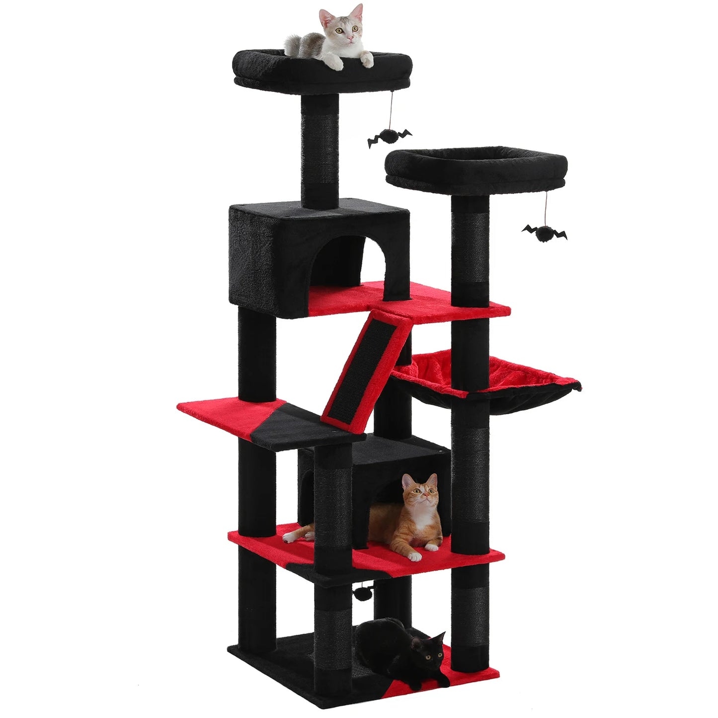 H180CM Large Cat Tree Indoor Tall Tower Plush Sisal Post