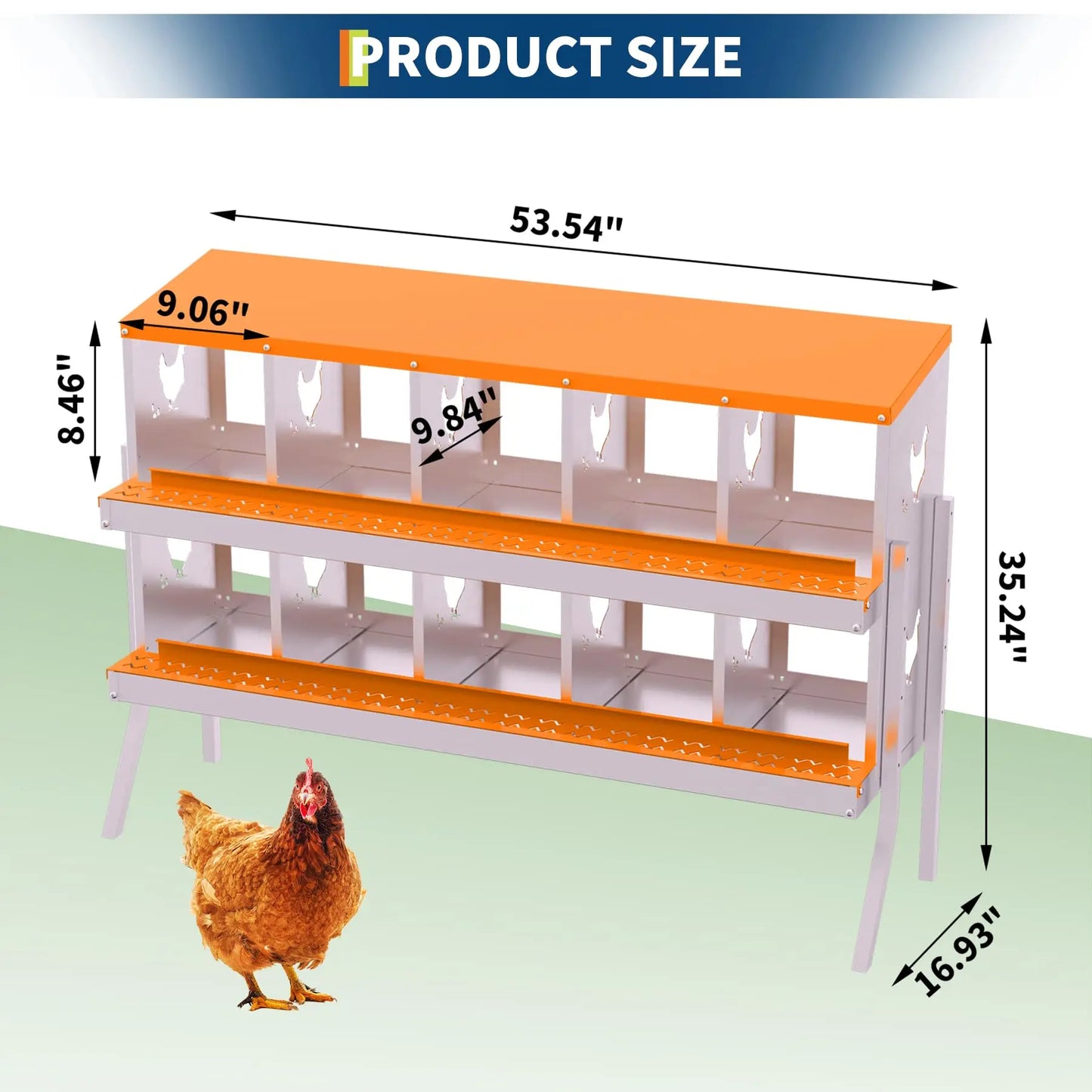 Galvanized Chicken Nest Box For Laying Eggs With Vents