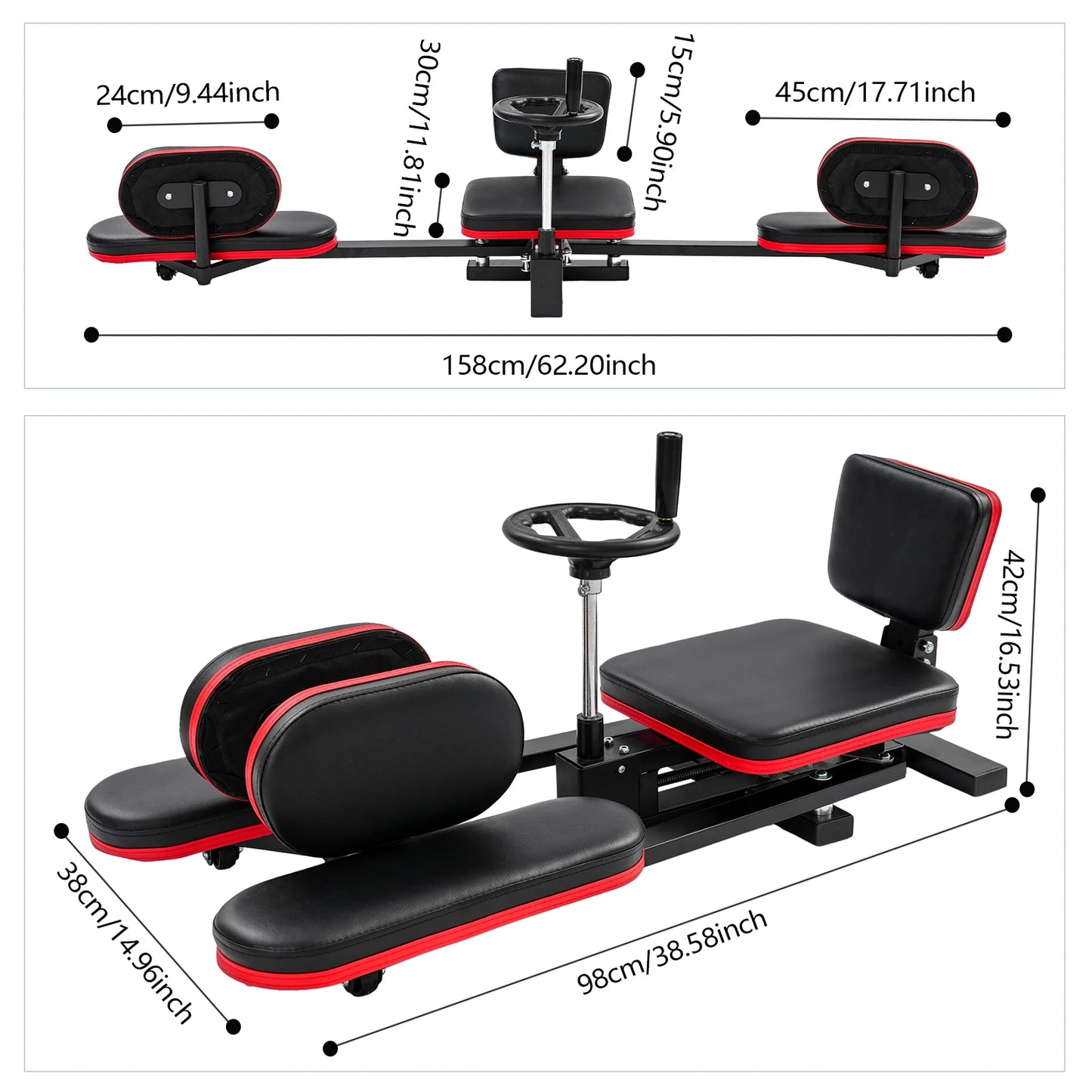 Leg Stretcher Machine With Heavy Duty Steel Frame Home Gym