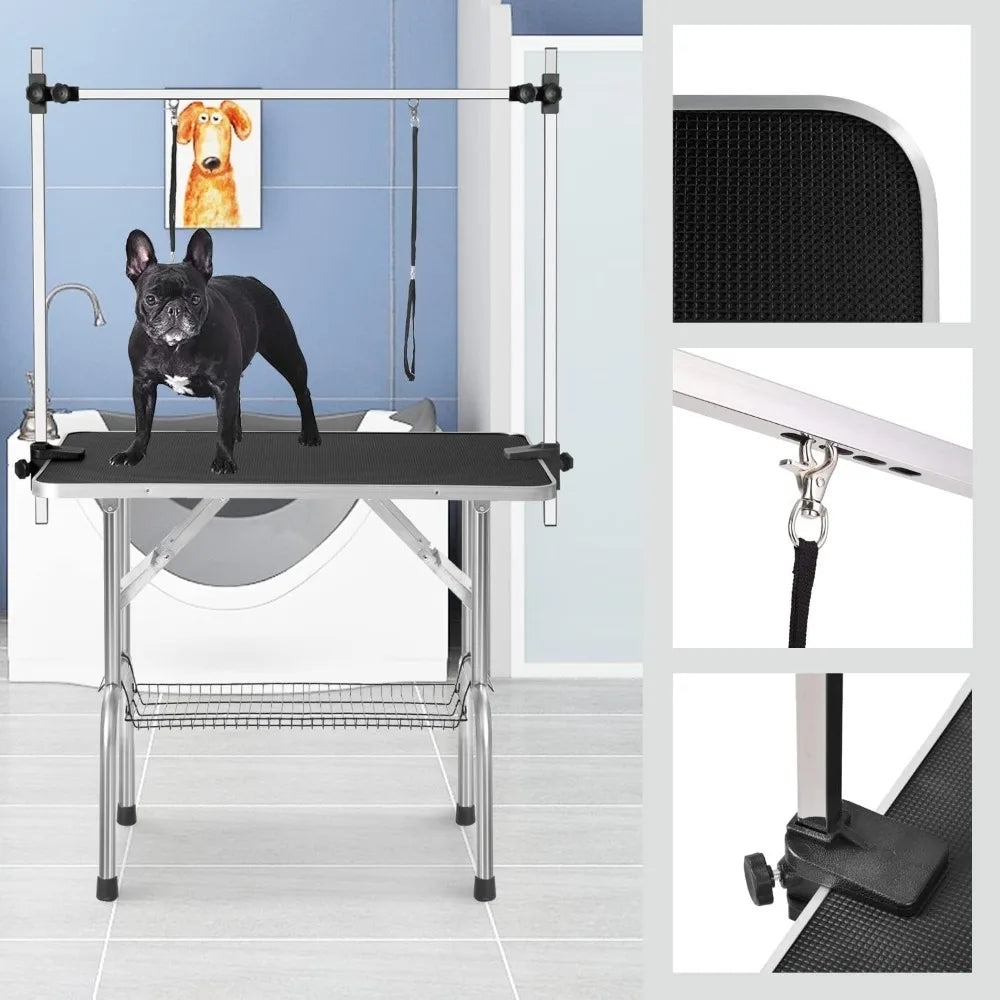 Foldable Dog Grooming Table With Arm Noose 330 Lbs