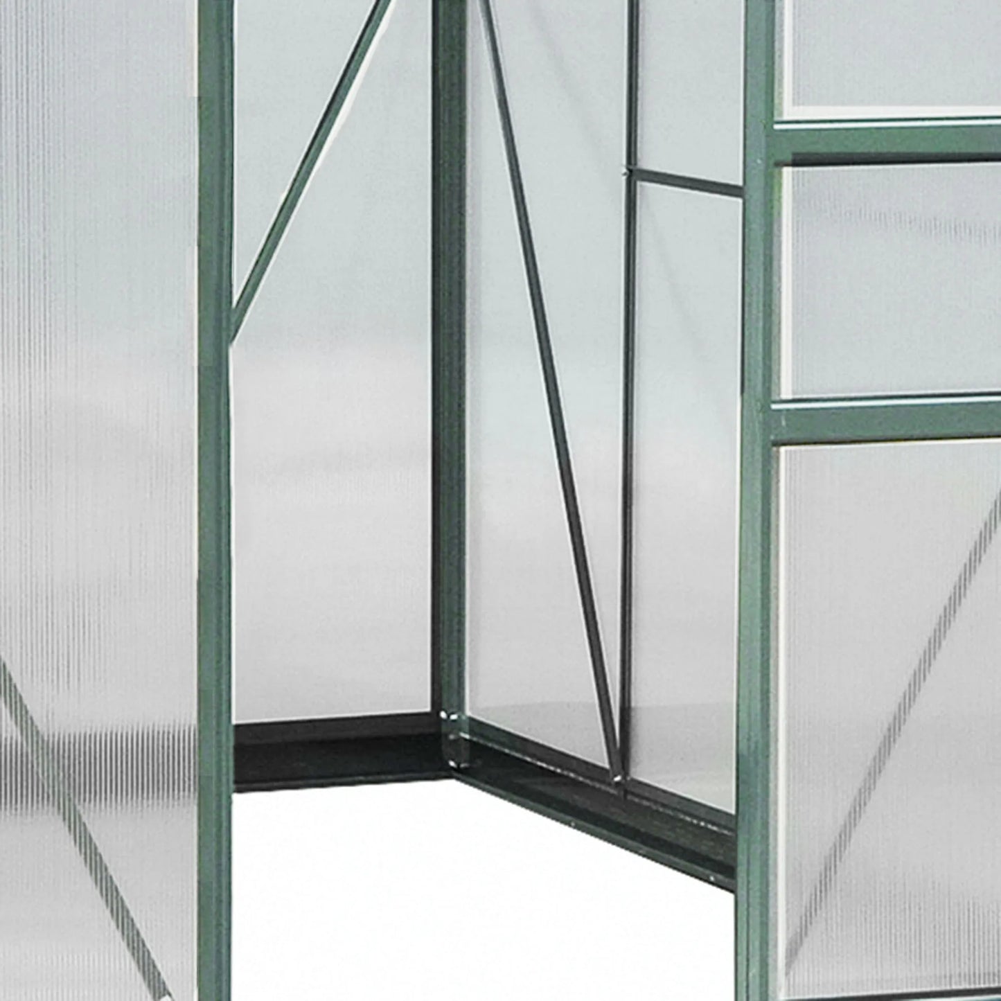 Outsunny Aluminum Frame Walk In Greenhouse With Polycarbonate Panels