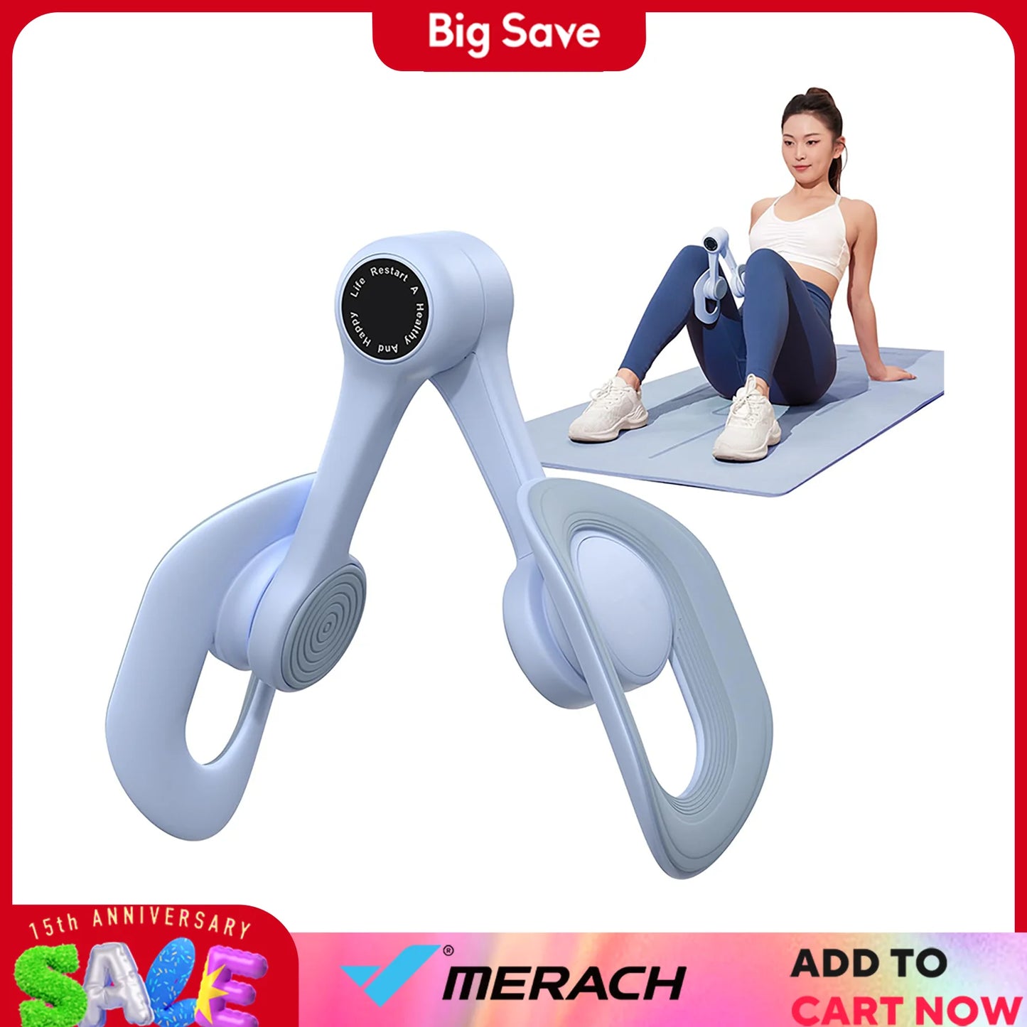 MERACH Thigh Trainer Pelvic Floor Muscle Trainer/Inner Thigh Exercise Workout Equipment Pilates Pelvic Floor Strengthen Device