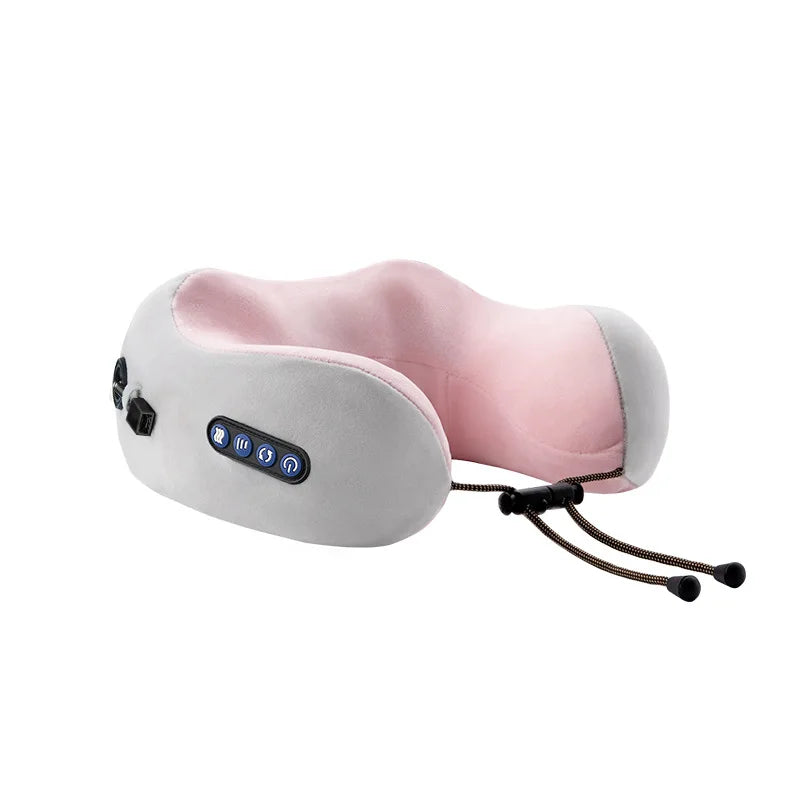 Heating and Vibrating Massage Neck Massager and Shoulders Shiatsu Portable Massager Heat Neck Device for Topical Pain Relief