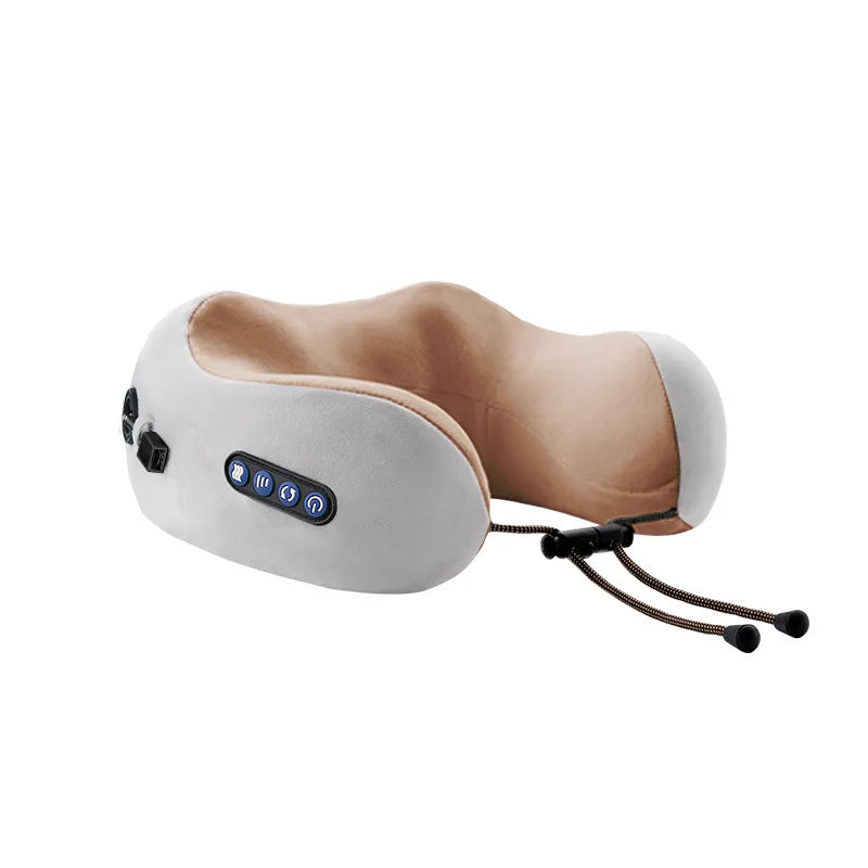 Heating and Vibrating Massage Neck Massager and Shoulders Shiatsu Portable Massager Heat Neck Device for Topical Pain Relief