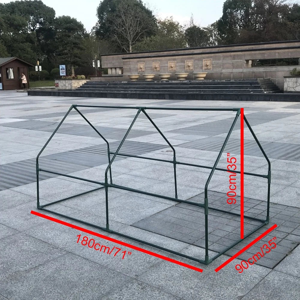 180x90x90cm Greenhouse with PVC Transparent Plant Cover and Frame for Indoor Outdoor Gardens Vegetable Plant Seeds Growing