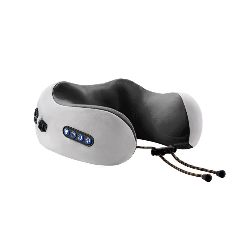 Heating and Vibrating Massage Neck Massager and Shoulders Shiatsu Portable Massager Heat Neck Device for Topical Pain Relief