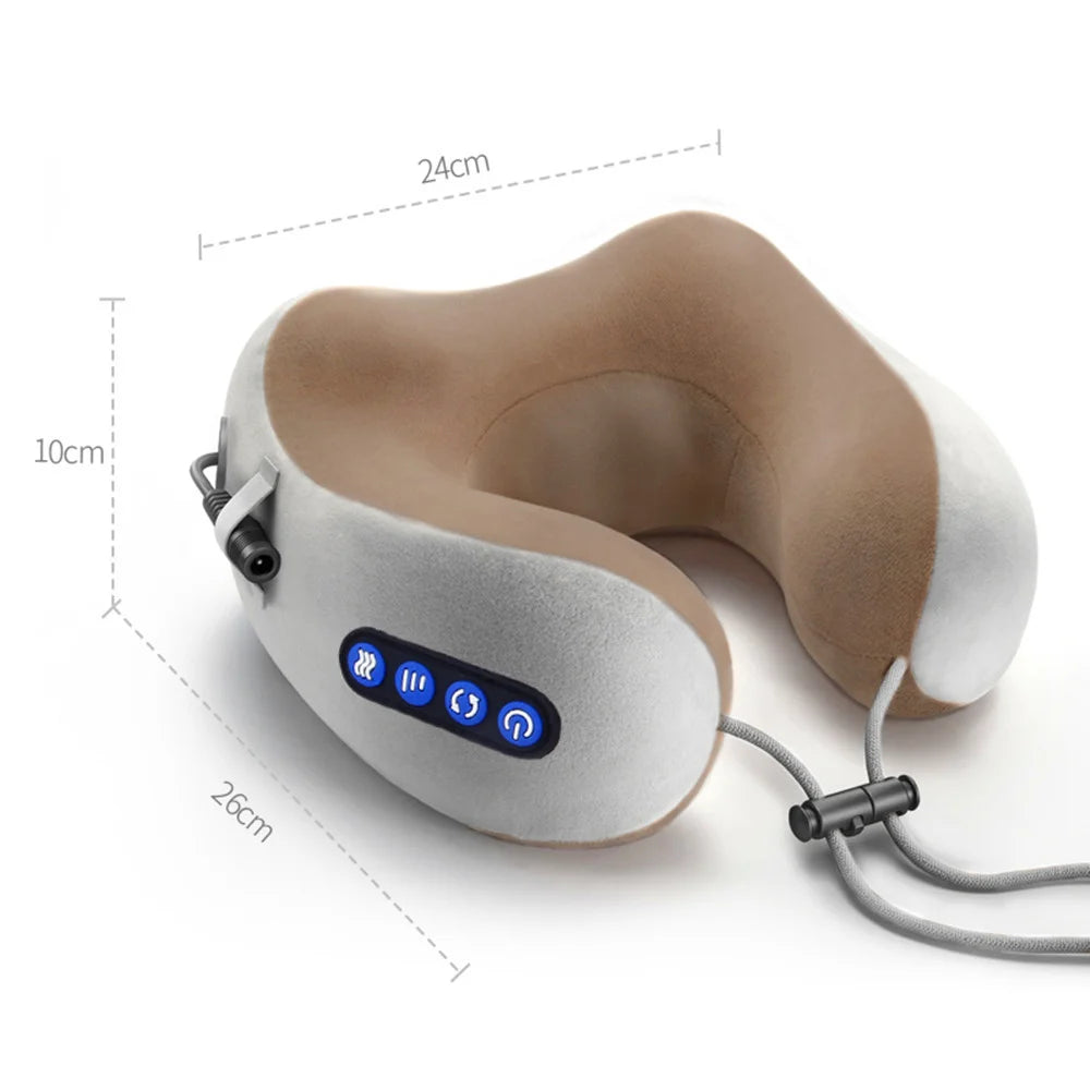 Heating and Vibrating Massage Neck Massager and Shoulders Shiatsu Portable Massager Heat Neck Device for Topical Pain Relief