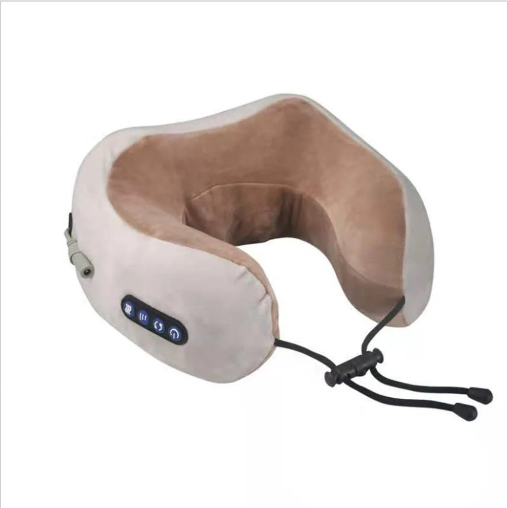 Heating and Vibrating Massage Neck Massager and Shoulders Shiatsu Portable Massager Heat Neck Device for Topical Pain Relief