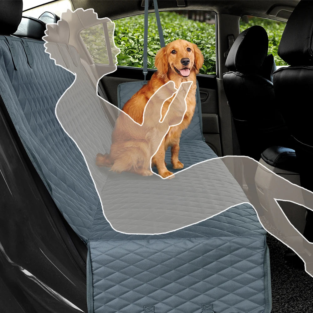 Petravel Dog Car Seat Cover Waterproof Pet Travel Hammock Rear Seat Protector Mat Safety Carrier for Dogs