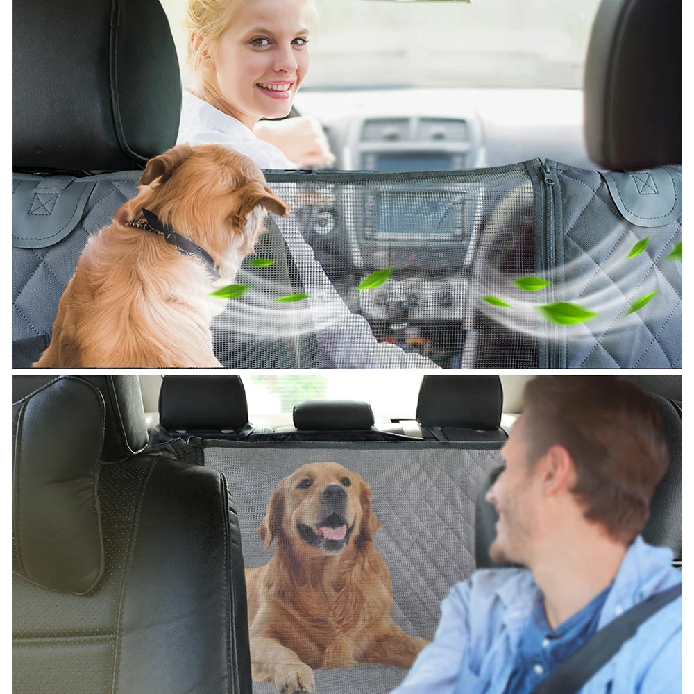 Petravel Dog Car Seat Cover Waterproof Pet Travel Hammock Rear Seat Protector Mat Safety Carrier for Dogs
