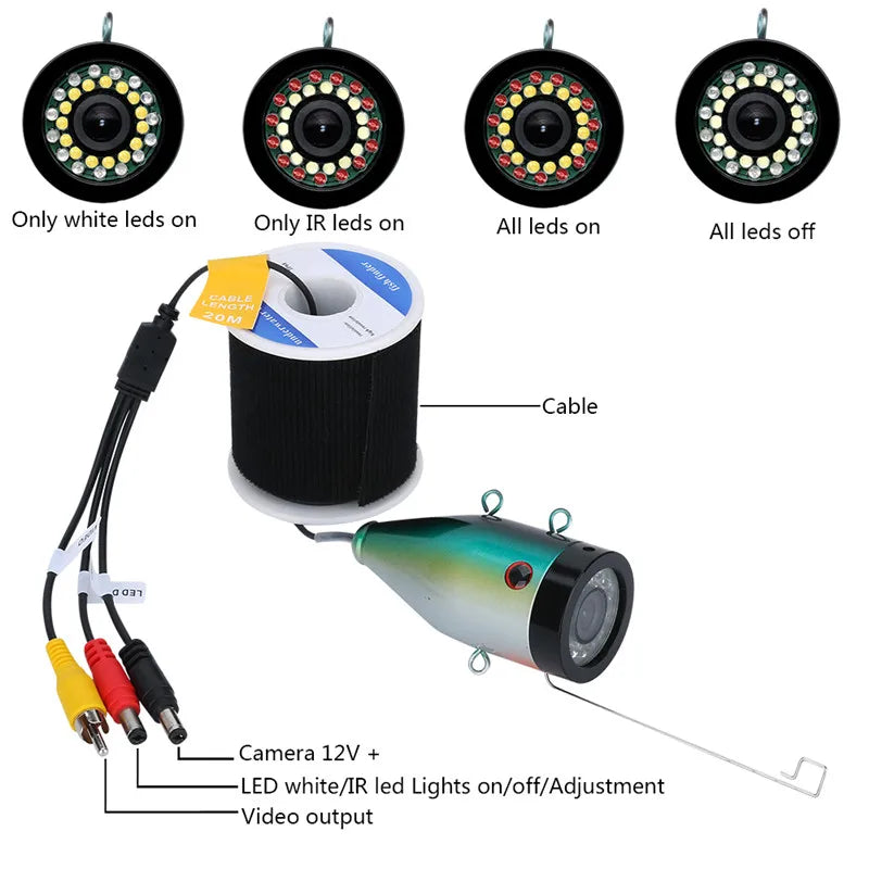 MAOTEWANG 1080P HD Underwater Fishing Camera With LEDs And IR Lights