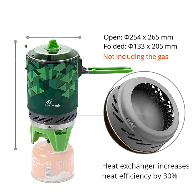 Fire-Maple X2 Outdoor Gas Stove Burner With Heat Exchanger Pot