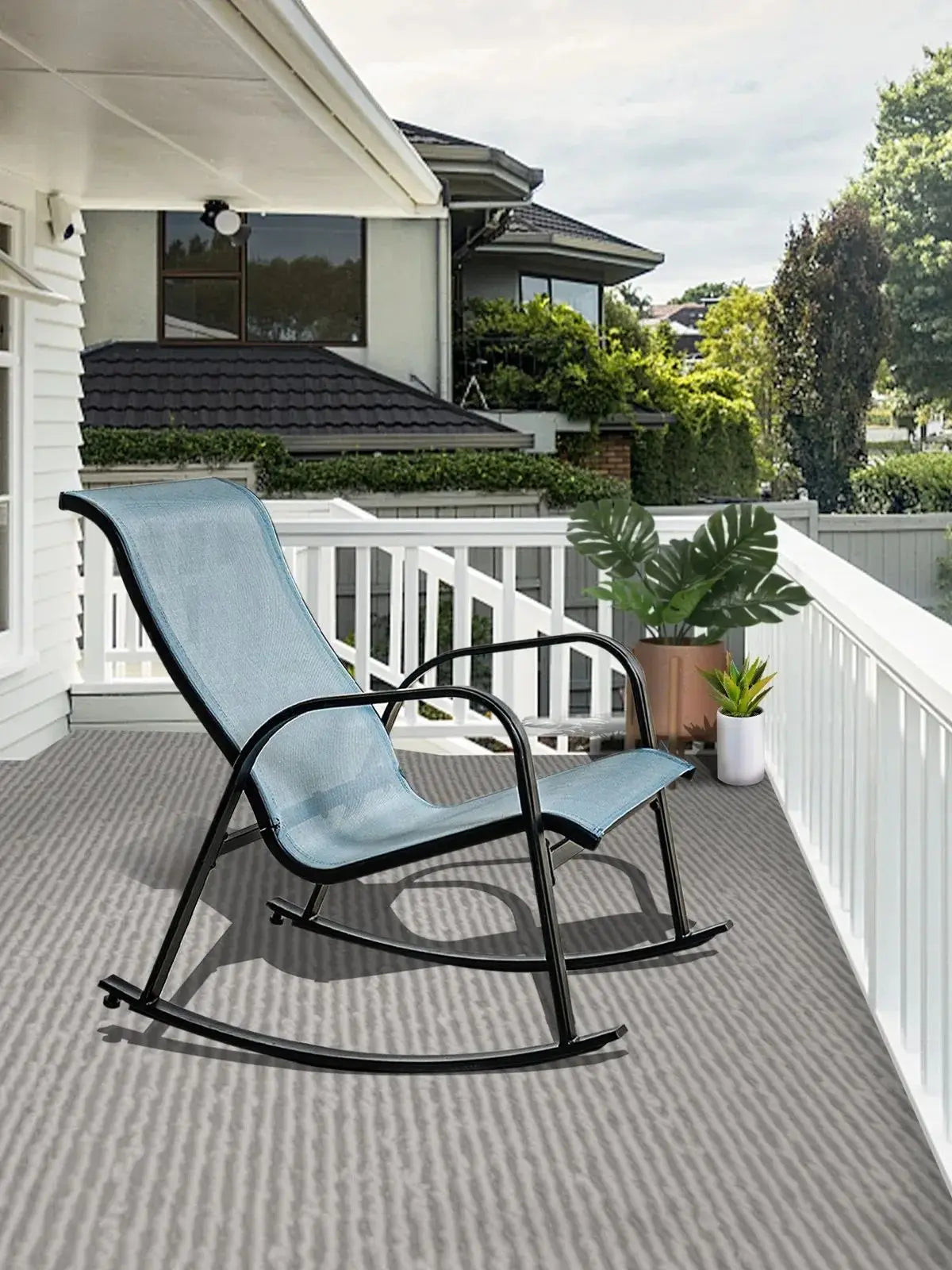 Grand Patio Mesh Sling Rocking Chair Outdoor Porch Garden