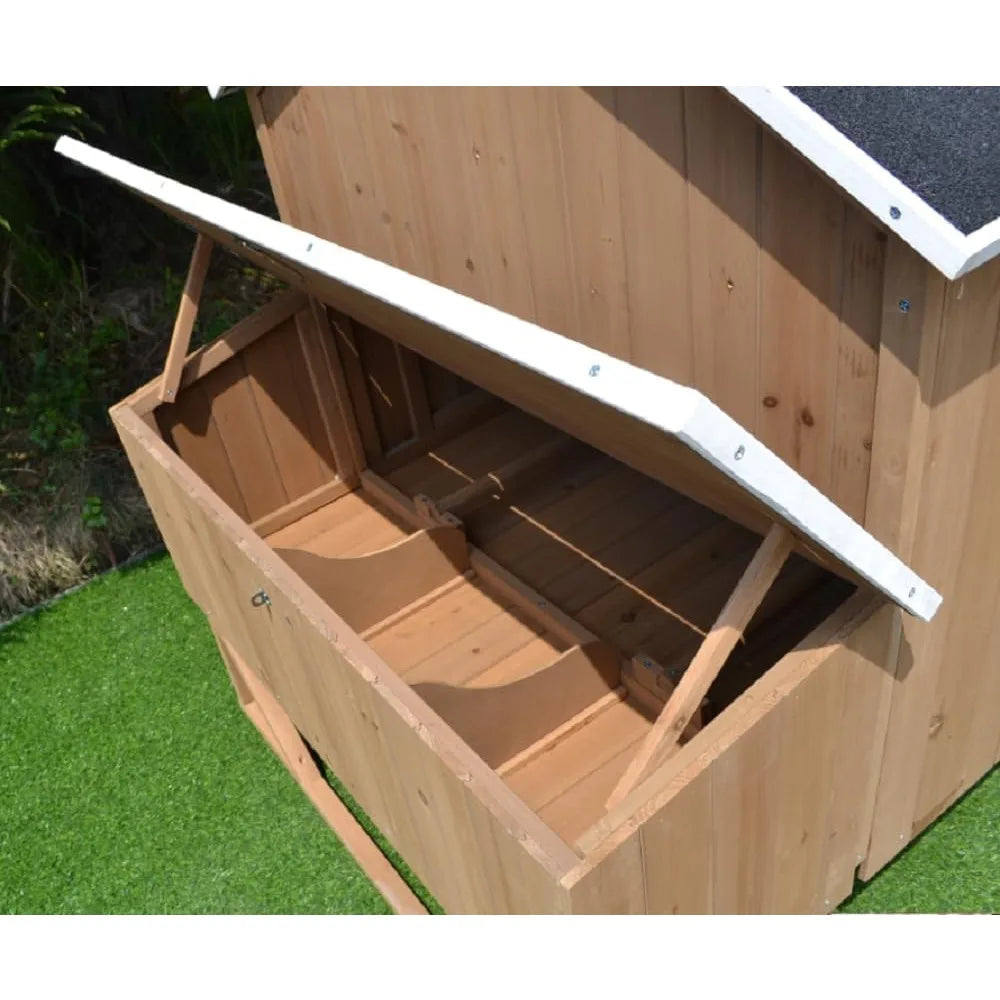 Deluxe Wood Chicken Coop for 4 to 8 Hens with Nesting Boxes