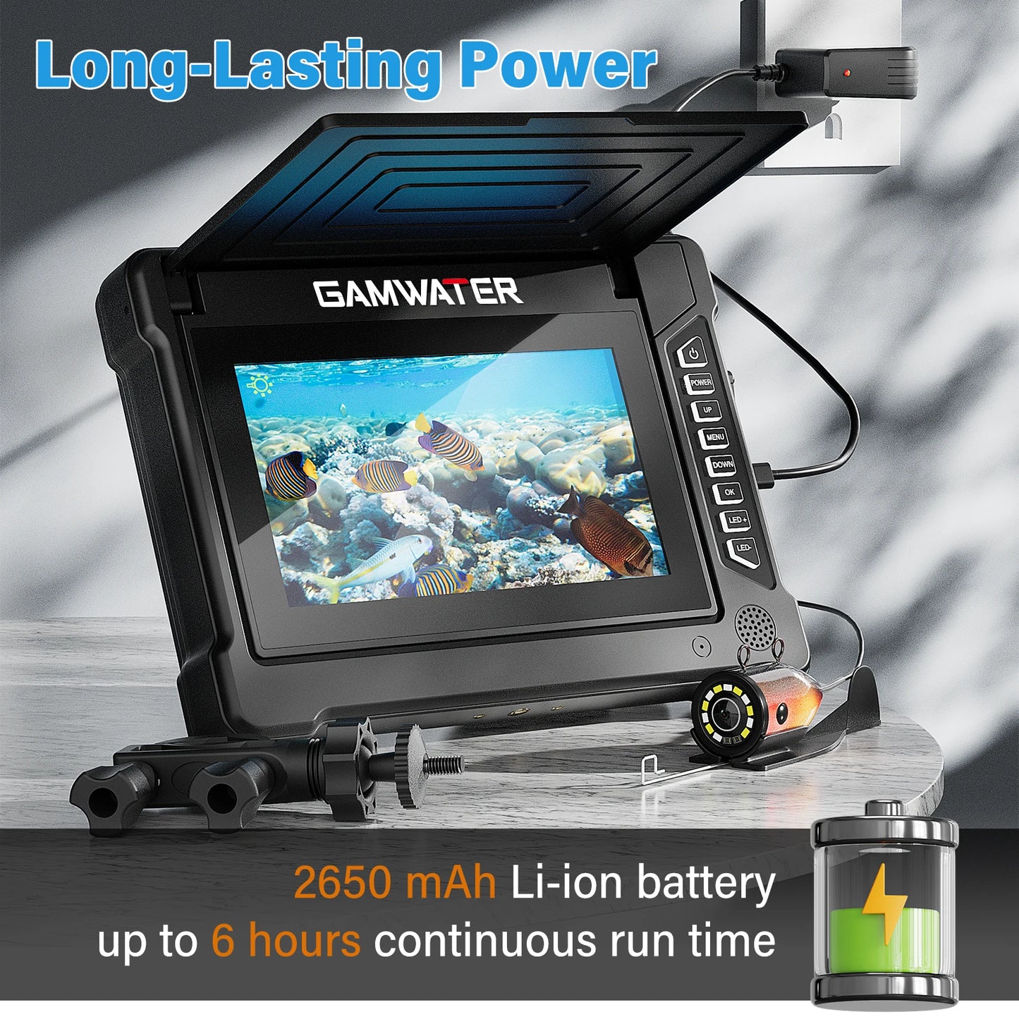 GAMWATER Underwater Fish Finder Camera With LEDs For Ice Fishing