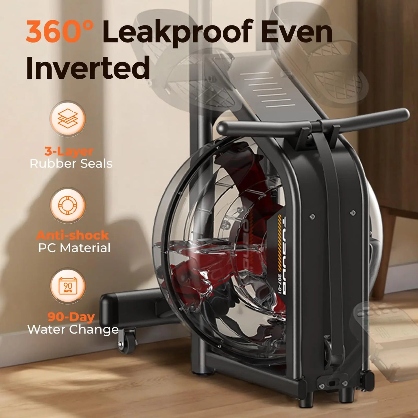 YOSUDA Water Rowing Machine for Home - Rower Machine Use with Bluetooth,App Supported,Rowing Machine for Taller Power Athletes