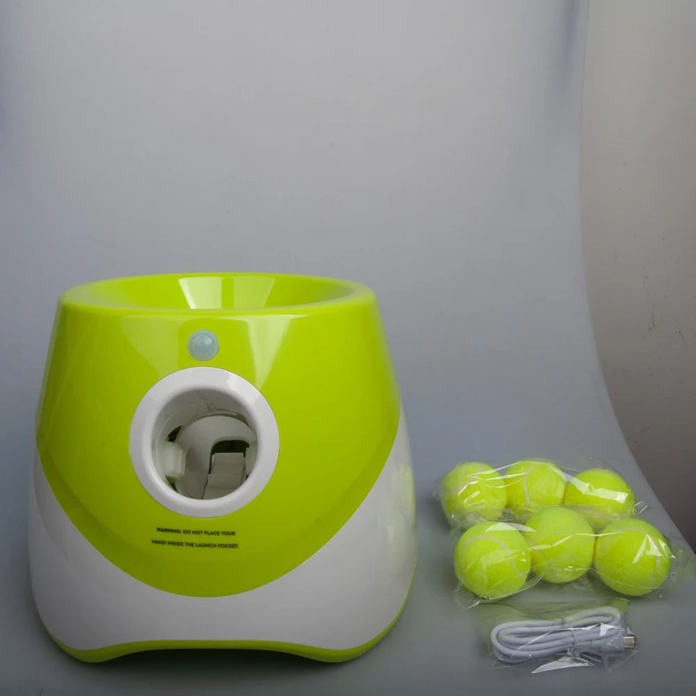 Automatic Dog Ball Launcher, Dog Ball Thrower Machine with 10-30Ft 3 Launching Distance, Interactive Toys for Indoor & Outdoor