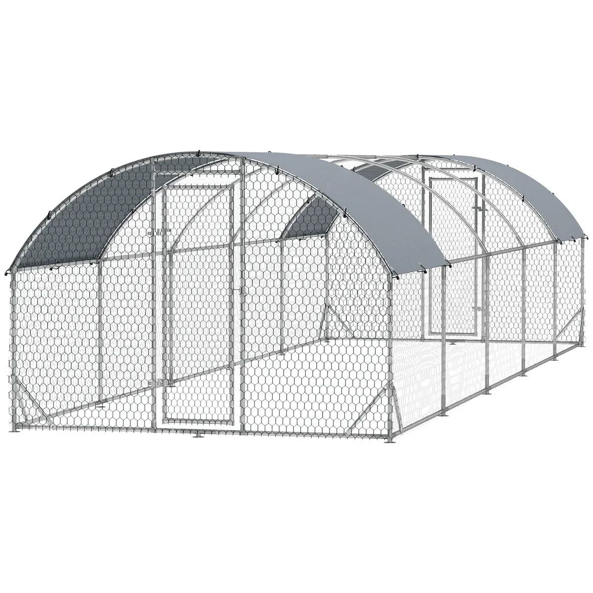 Metal Chicken Coop Small Animal Cage Large Ferret Accessories Rabbit House Galvanized Steel Structure