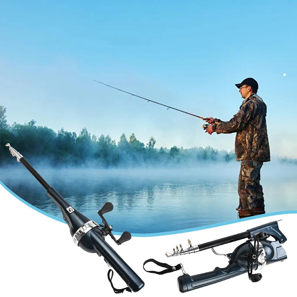 Telescopic Folding Fishing Rod With Reel Carbon Fiber