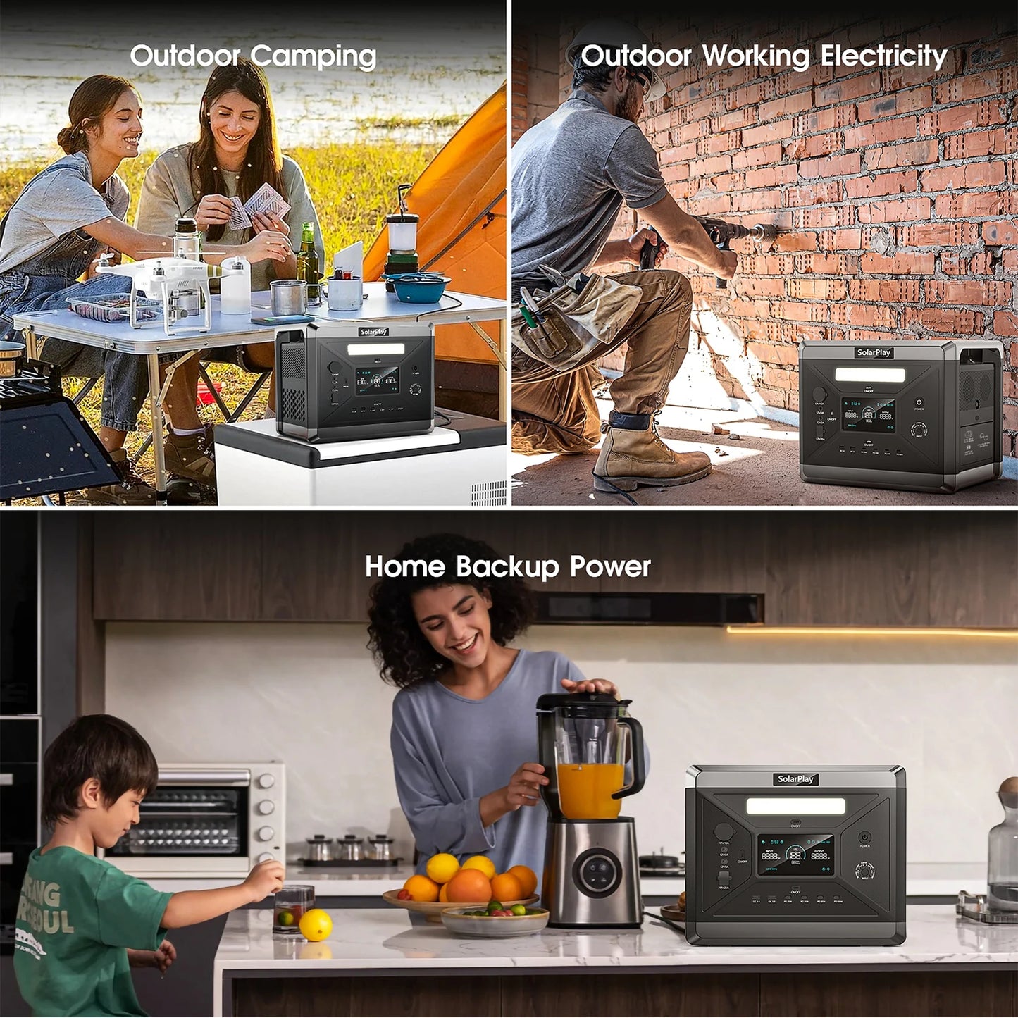 Solarplay Q2501 Portable Power Station 2160WH Solar Generator