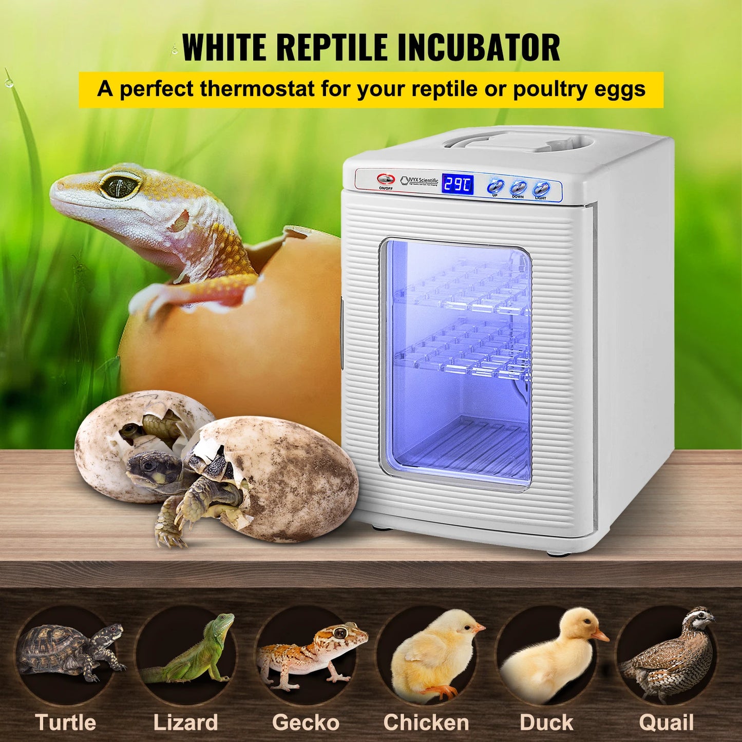 SucceBuy 25L Reptile Incubator Automatic Hatchery for Eggs
