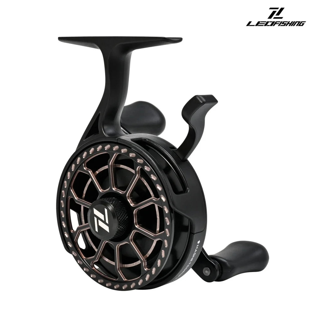 Ice Fishing Reel With Magnetic Drag System Three To One