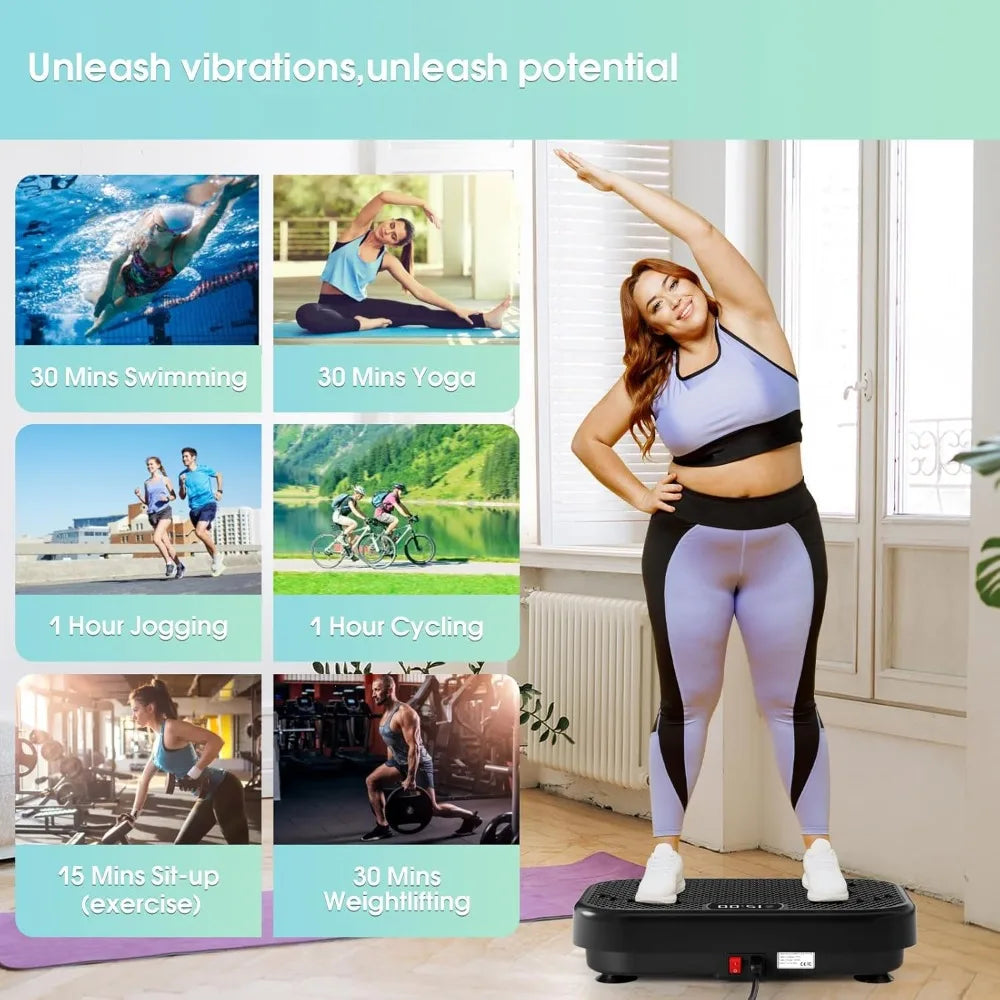 Weight loss shaker, vibration board 400 lb capacity full body exercise vibration platform, home fitness shake board