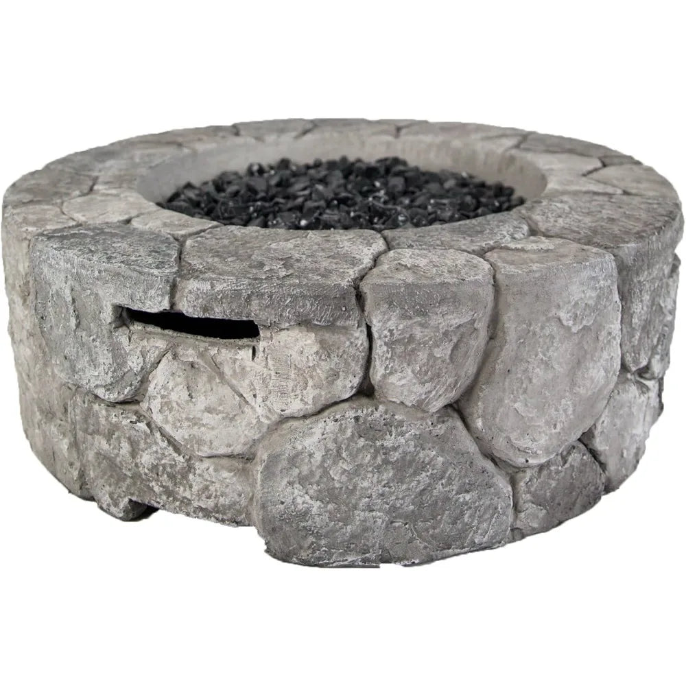 Edinburgh Propane Fire Pit Table 40,000 BTU Crystals Included MGO Construction