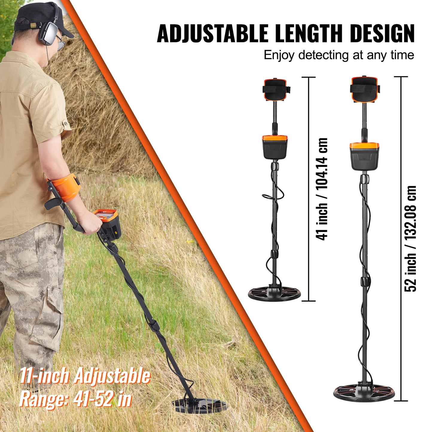 VEVOR Metal Detector For Adults And Kids LCD Display