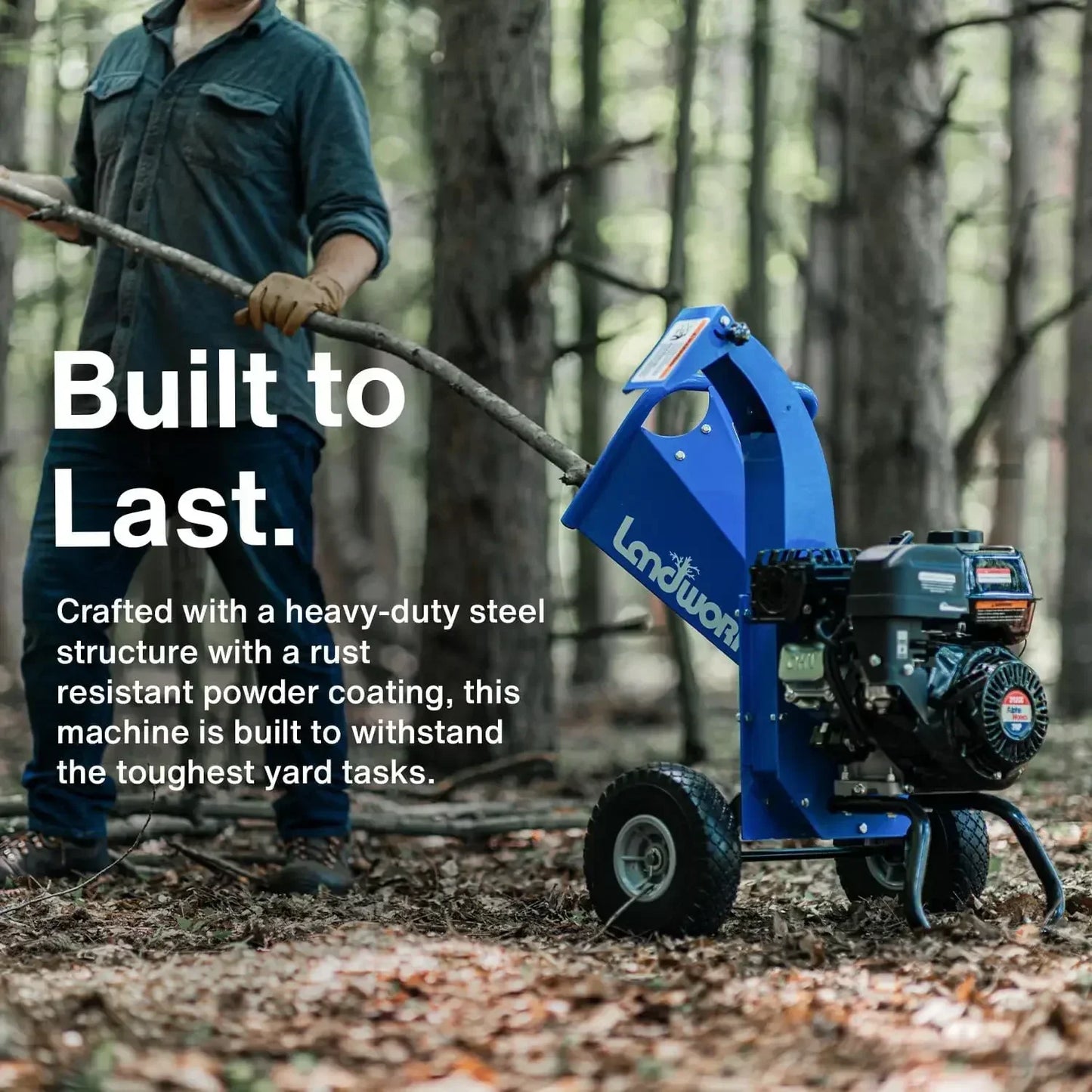 Mini Wood Chipper Shredder Mulcher 7HP Heavy Duty Garden Use