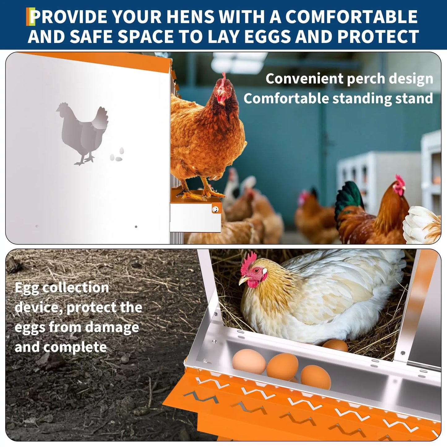 Galvanized Chicken Nest Box For Laying Eggs With Vents