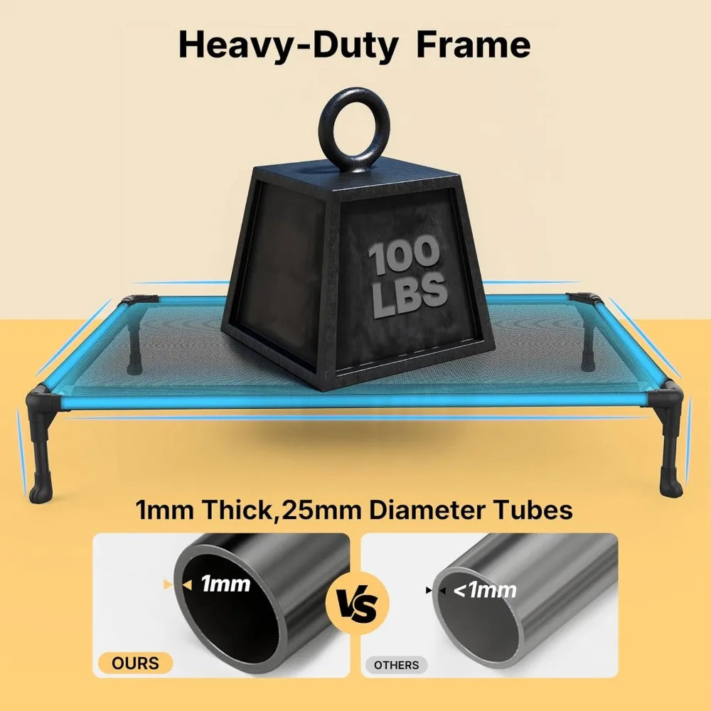 Outdoor Elevated Dog Cot Bed For Large Dogs Cooling Hammock