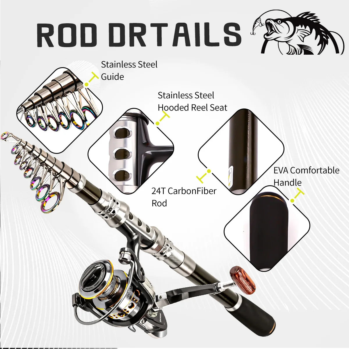 Fishing Rod Carbon Luya Telescopic Rod And Reel Set