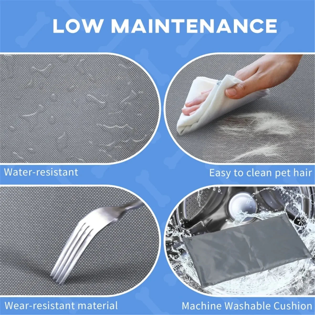 Outdoor Dog Bed and Cat House Wooden Pet Bed for Small Dogs and Cats Comfortable Nylon Pet Accessories