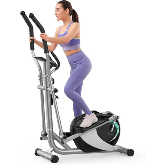 Dripex Magnetic Elliptical Trainer Quiet Fitness Cardio Machine with 6KG Flywheel and 8 Resistance Levels