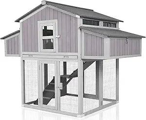 Compact Foldable Chicken Coop With Two Nesting Boxes