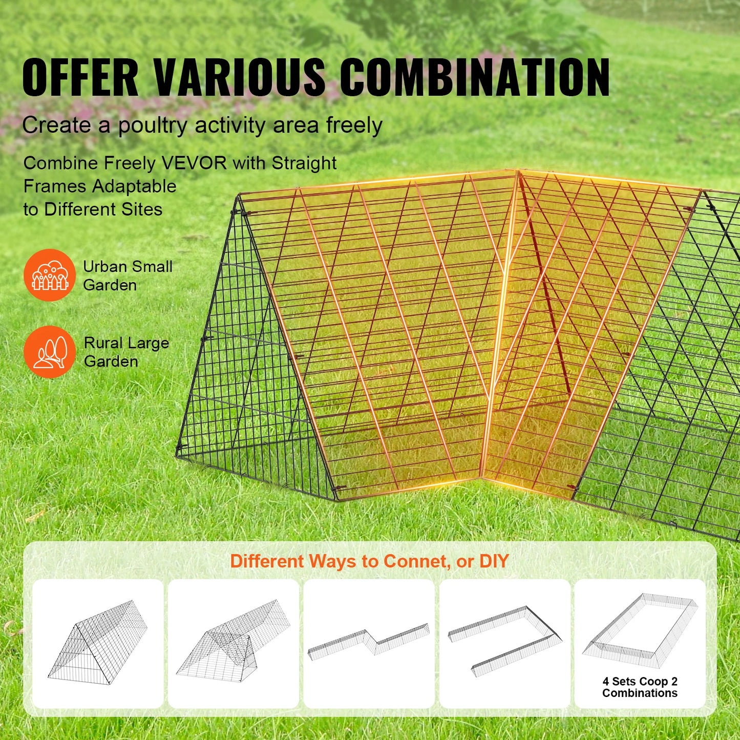 SucceBuy Chicken Tunnels for Yard and Outdoor Runs