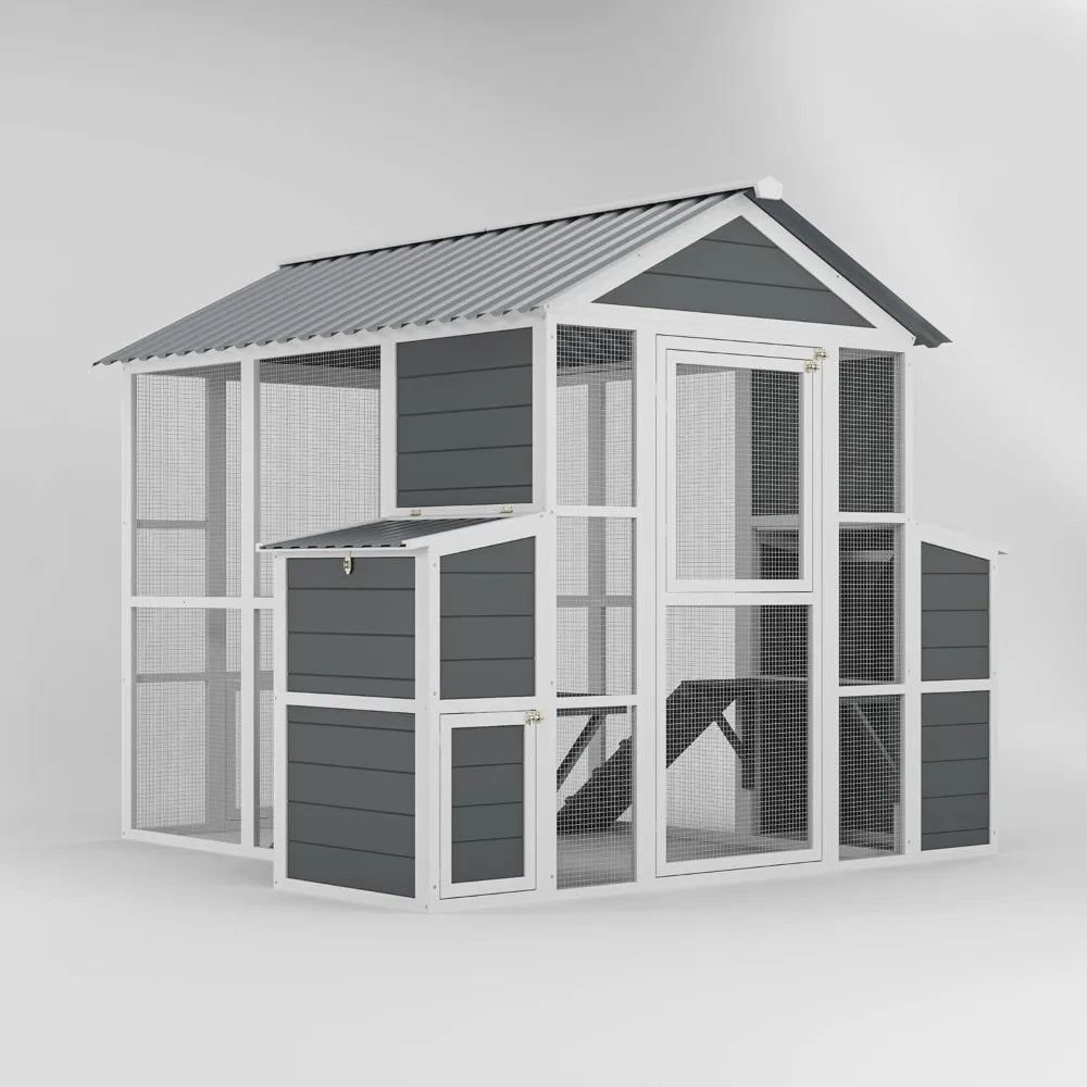 Extra Large Wooden Chicken Coop With 2 Nesting Boxes