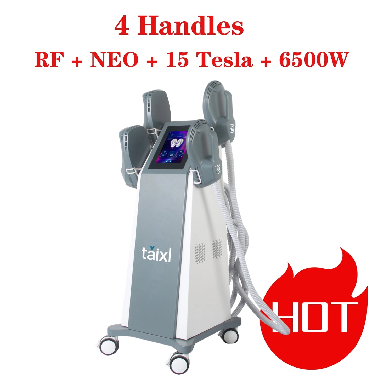 Professional EMS Body Sculpt Machine Fat Burner Body Slimming Muscle Stimulation Therapy with 4 Handles