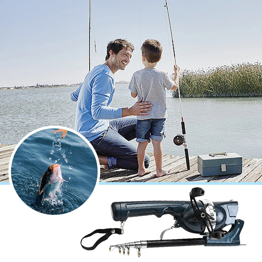 Telescopic Folding Fishing Rod With Reel Carbon Fiber